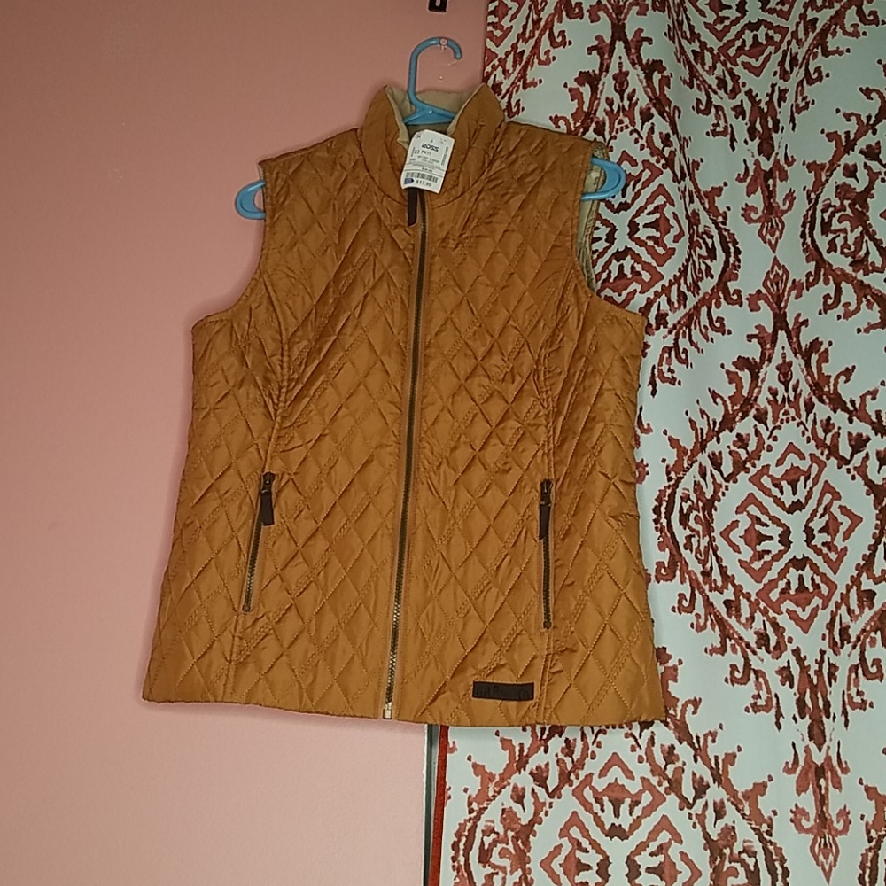 Tan padded vest